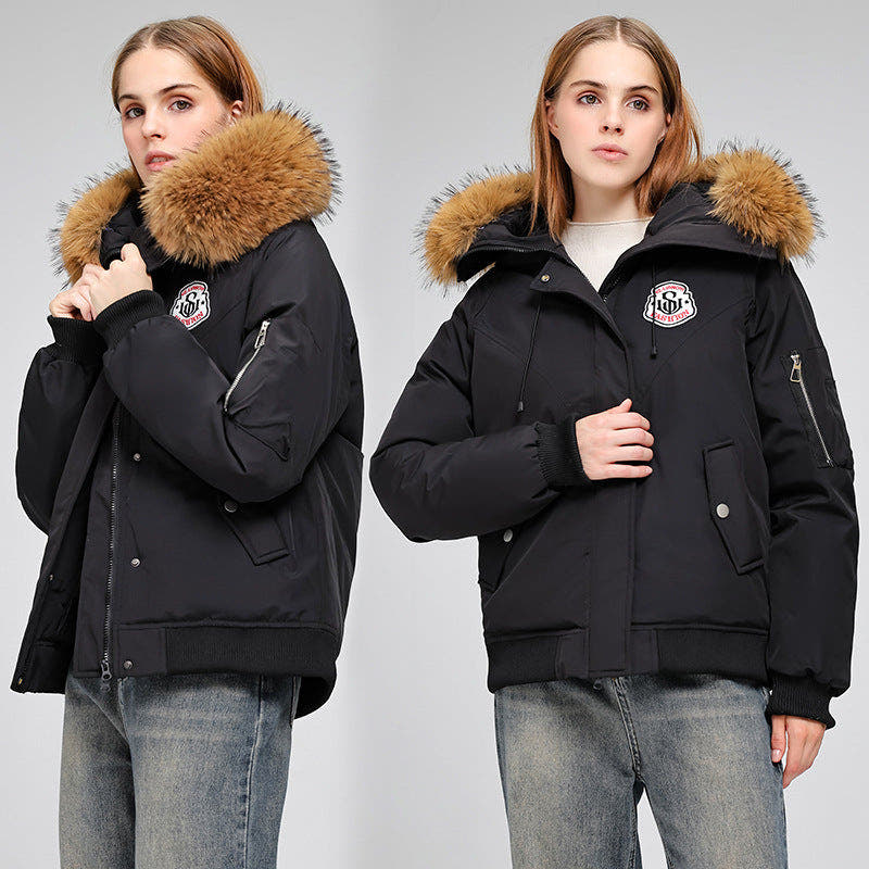 Winterjacke Damen gesteppt, warm gefüttert, kurz mit Kapuze