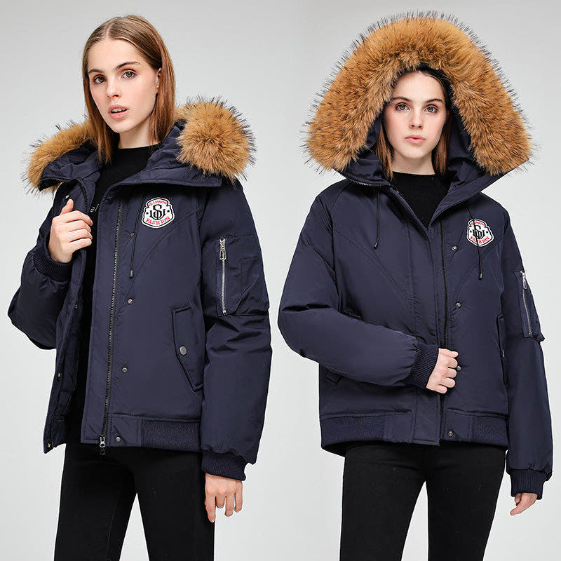 Winterjacke Damen gesteppt, warm gefüttert, kurz mit Kapuze