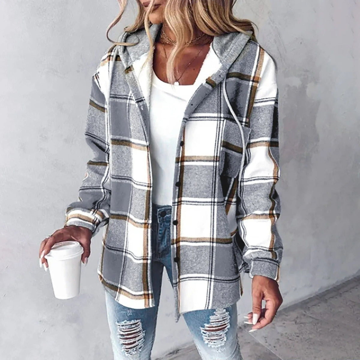 Winterjacke Damen warm im Oversize-Schnitt mit Kapuze