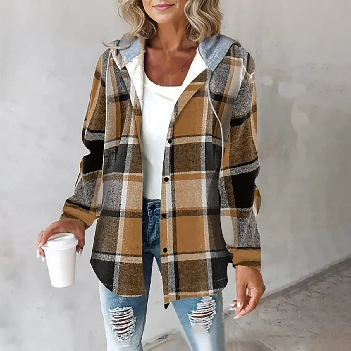 Winterjacke Damen warm im Oversize-Schnitt mit Kapuze