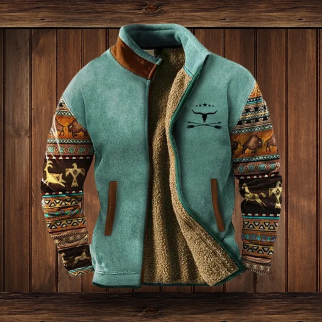 Winterjacke Herren mit Sherpafutter, geräumiger Schnitt und Stehkragen