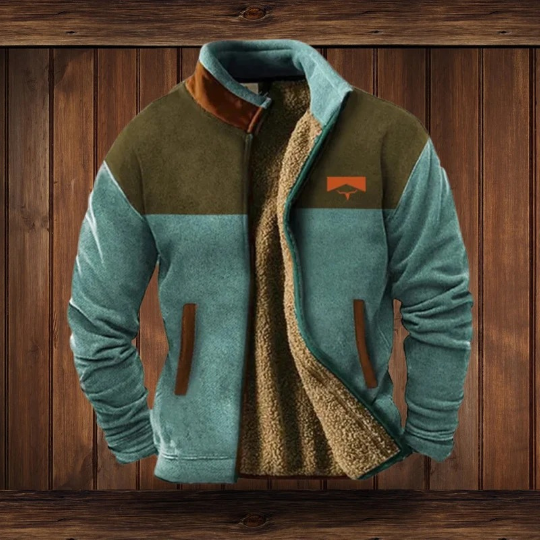 Winterjacke Herren mit Sherpafutter, geräumiger Schnitt und Stehkragen
