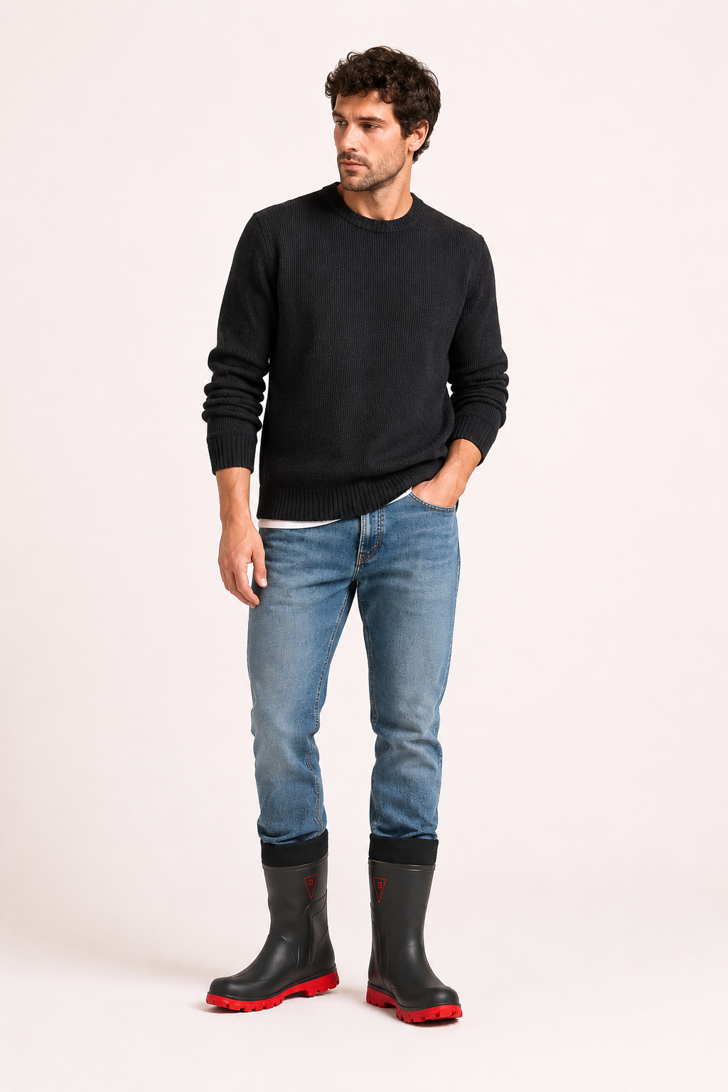 Winterstiefel Herren wasserdicht, warm gefütterte Gummistiefel