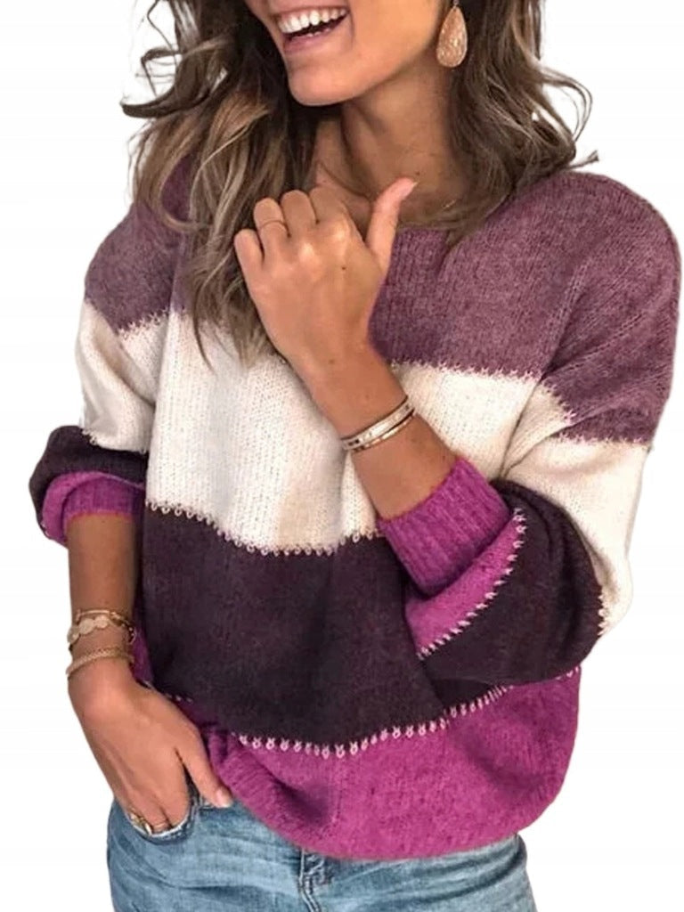 Wollpullover Damen aus weicher Wolle, Oversize mit Rundhalsausschnitt