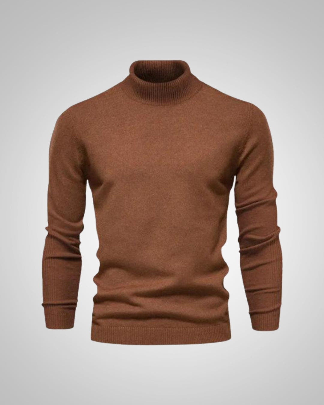 Wollpullover Herren aus Merinowolle mit Rollkragen, schmal geschnitten