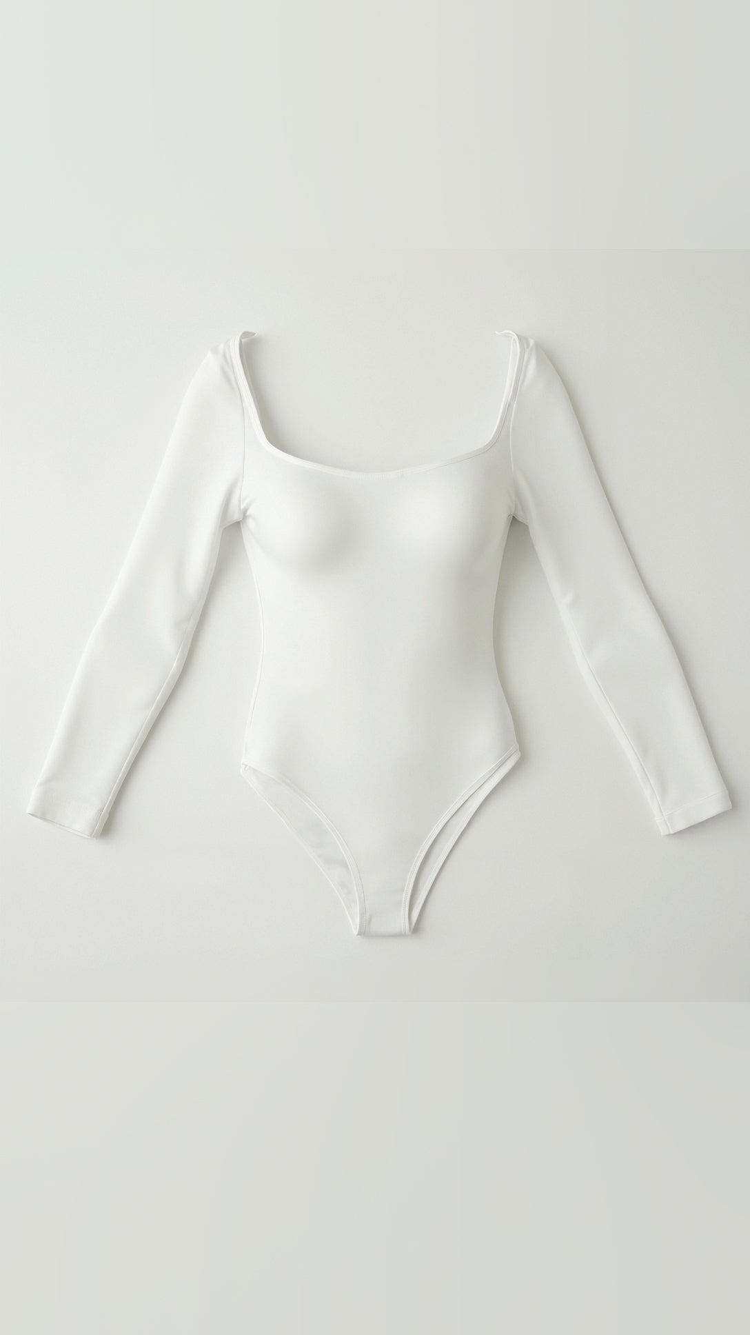 Body mit Rundausschnitt, langen Ärmeln und Tanga-Rücken für Damen