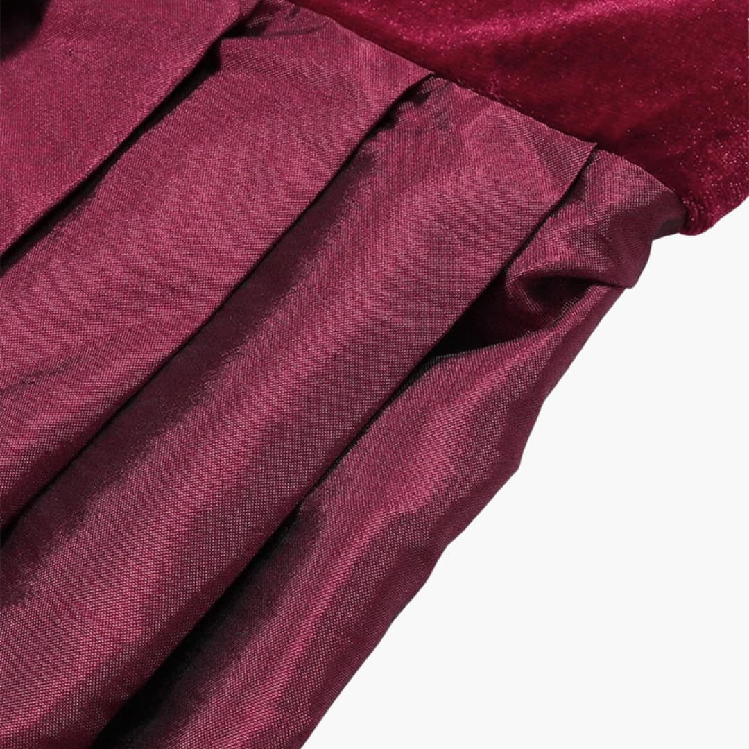Abendkleid Damen knielang mit samtigem Mieder, Dirndlkleid