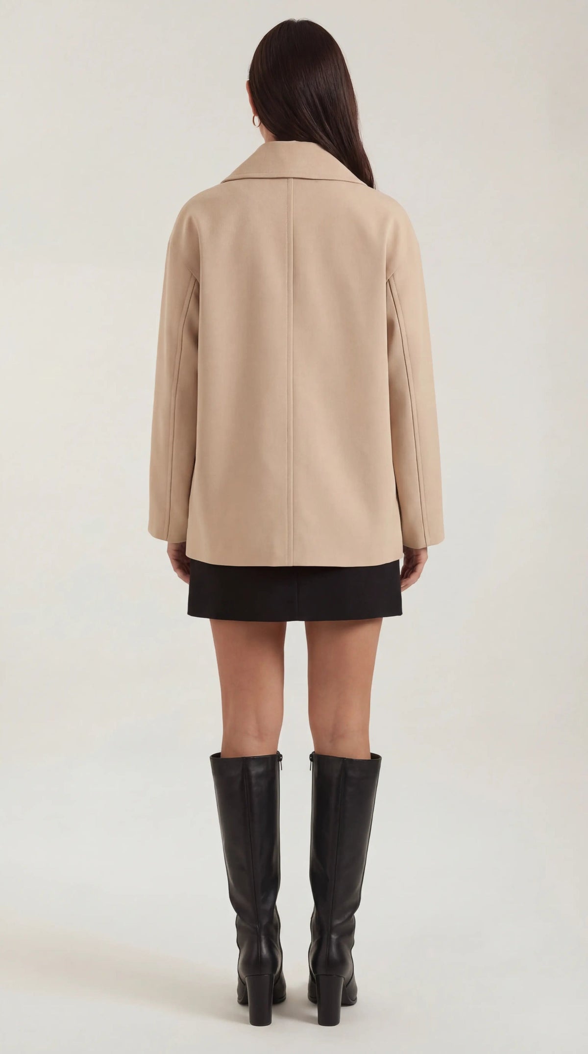 Mantel in Oversized-Schnitt mit asymmetrischer Knopfleiste für Damen