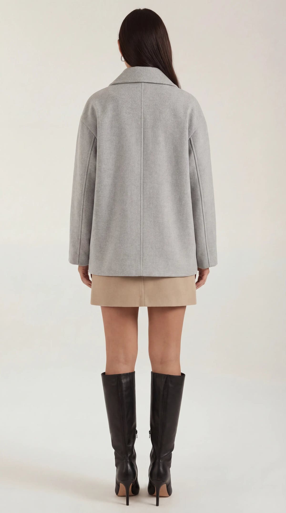 Mantel in Oversized-Schnitt mit asymmetrischer Knopfleiste für Damen