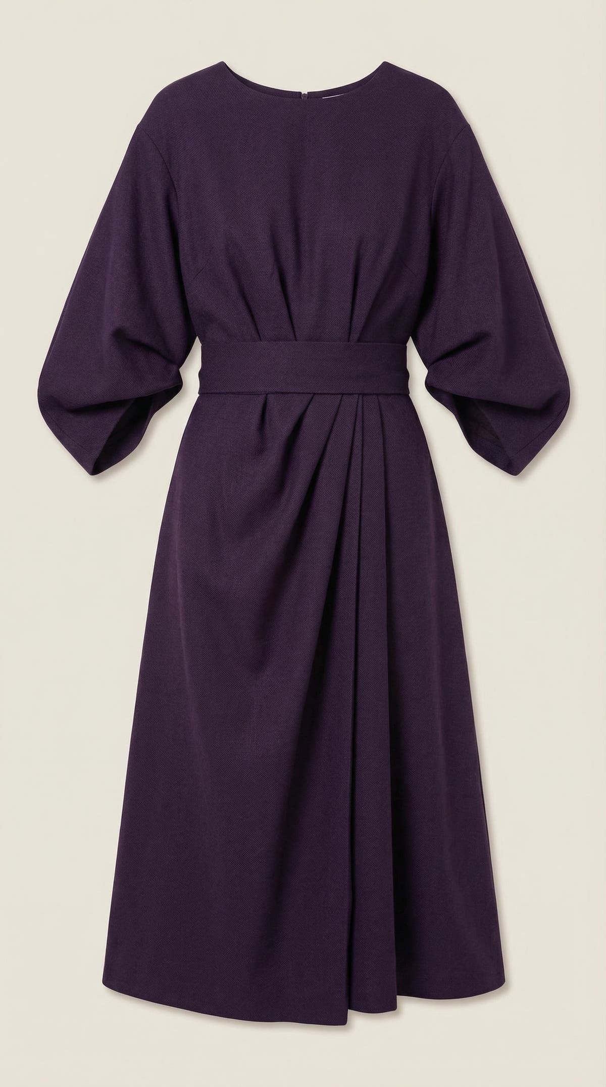 Wickelkleid mit Glockenärmeln und Gürtel in Midilänge für Damen