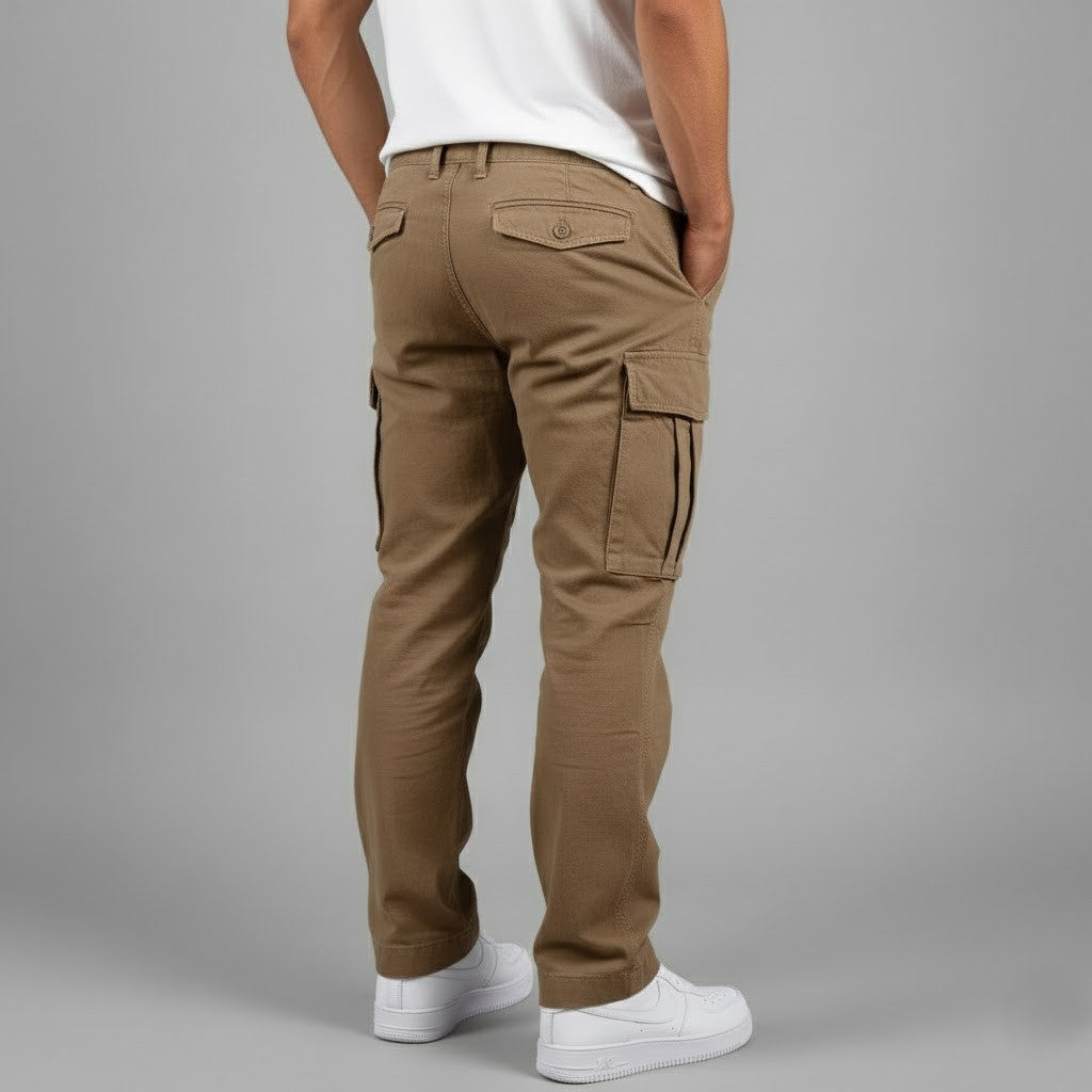 Cargohose Herren mit geradem Bein, lockere Passform für die Freizeit