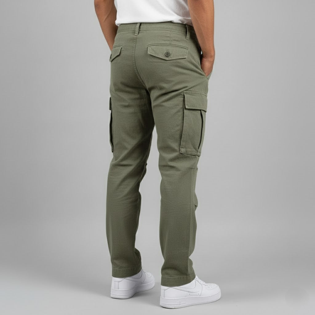 Cargohose Herren mit geradem Bein, lockere Passform für die Freizeit