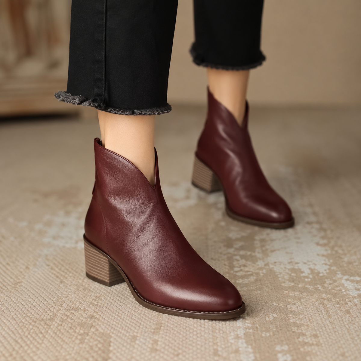 Chelsea Boots Damen mit niedrigem Absatz, knöchelhohe Stiefeletten