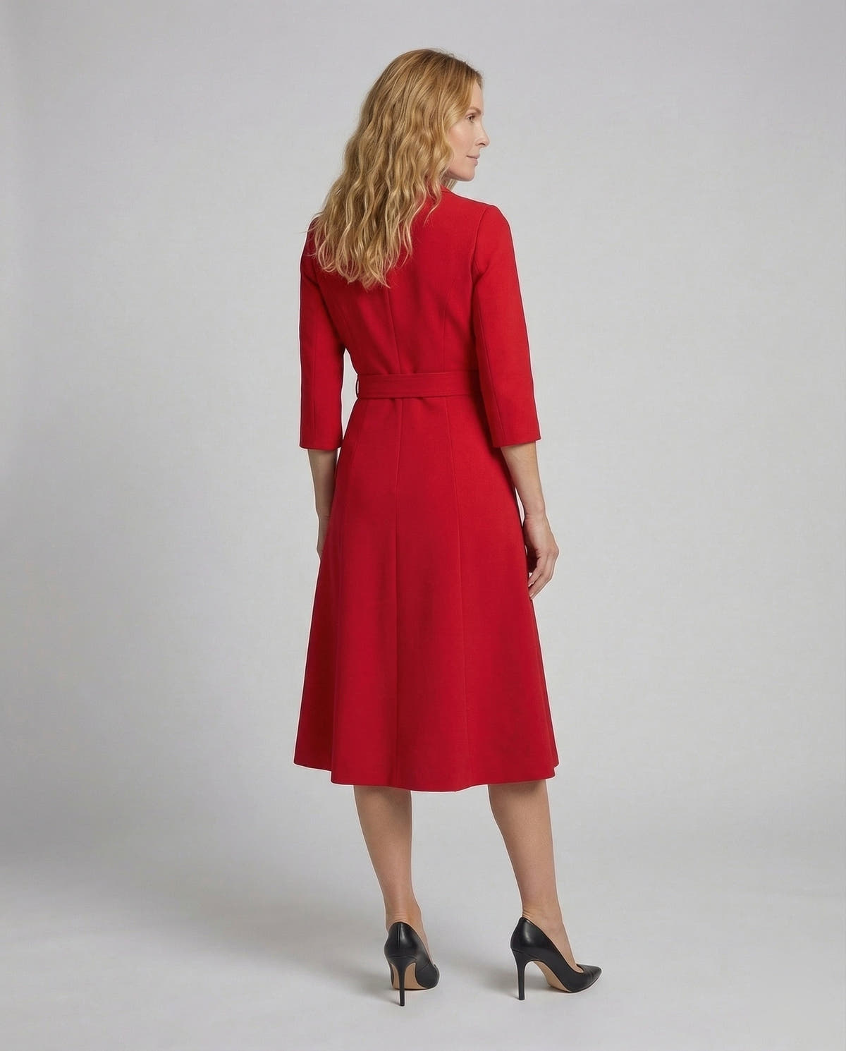 Festliches Kleid im Blazerschnitt mit Gürtel und Revers für Damen