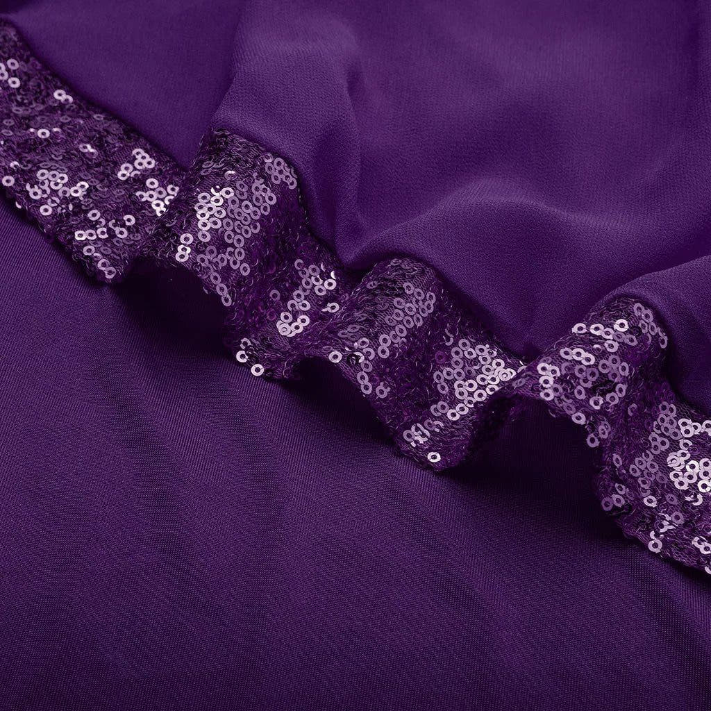 Festliches Kleid mit Cold-Shoulder und Paillettenbesatz für Damen