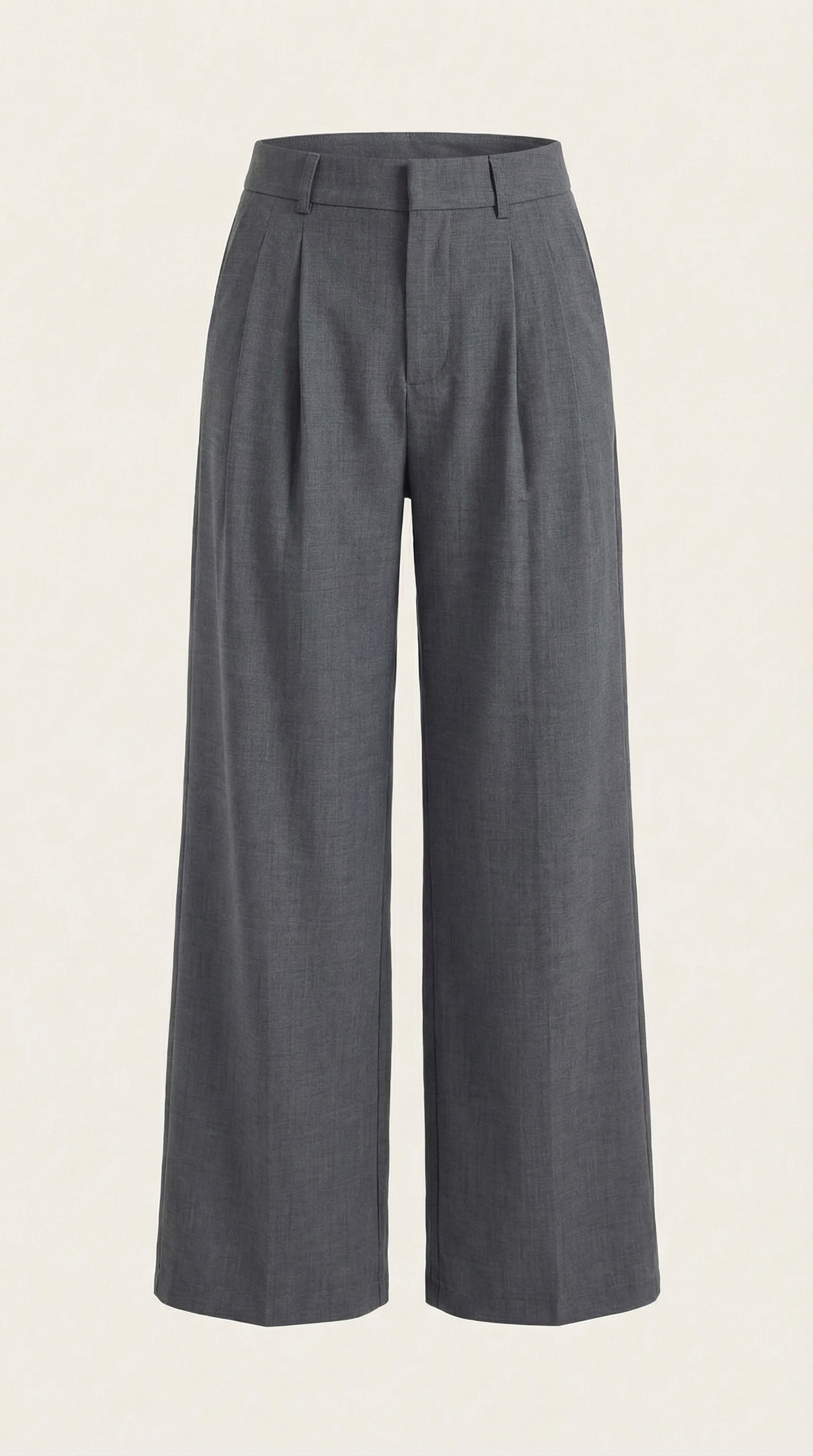 Stoffhose in Anzugoptik mit Bundfalten und weitem Bein für Damen
