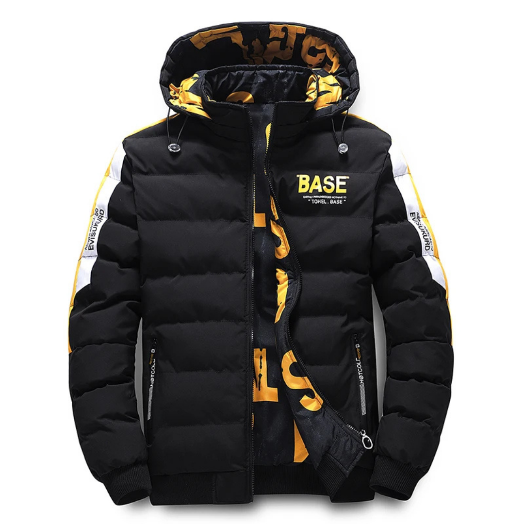 Daunenjacke Herren warm gefüttert mit Kapuze, Winterjacke