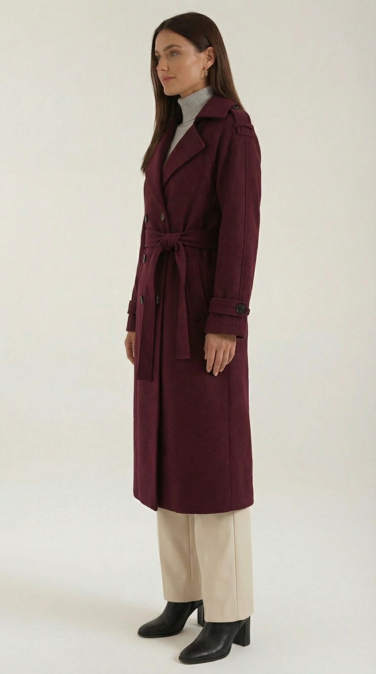 Trenchcoat mit Gürtel und zweireihiger Knopfleiste für Damen