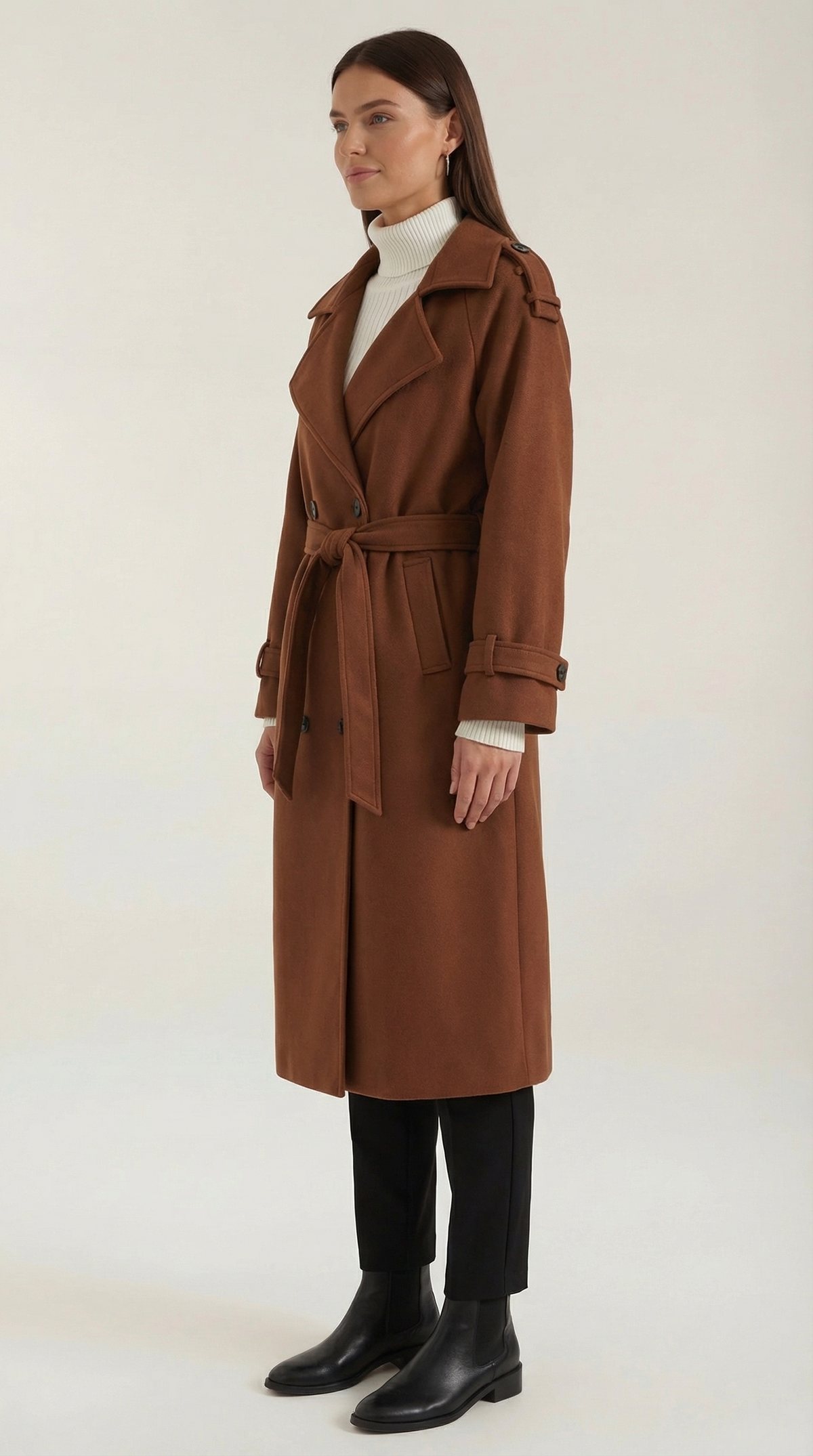 Trenchcoat mit Gürtel und zweireihiger Knopfleiste für Damen