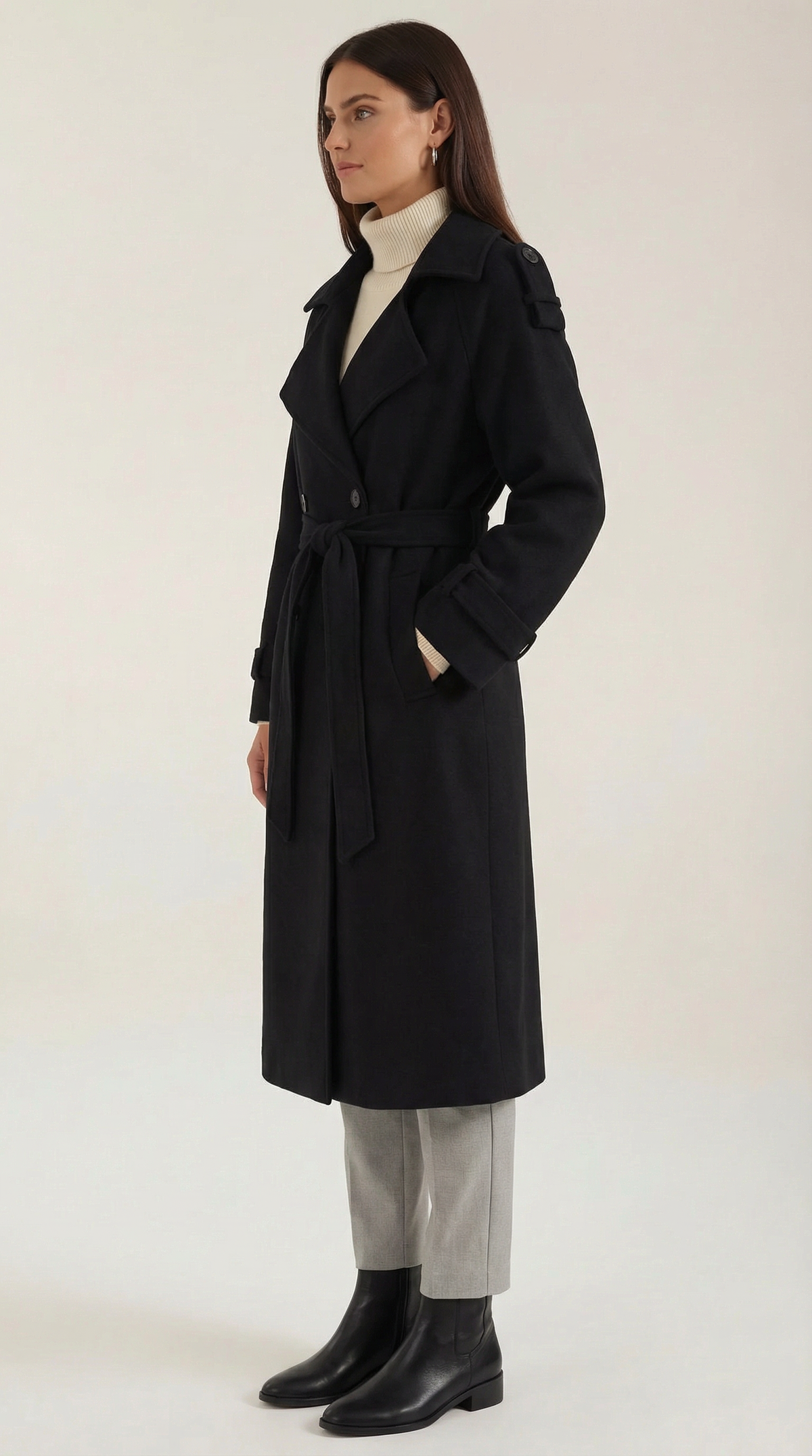 Trenchcoat mit Gürtel und zweireihiger Knopfleiste für Damen