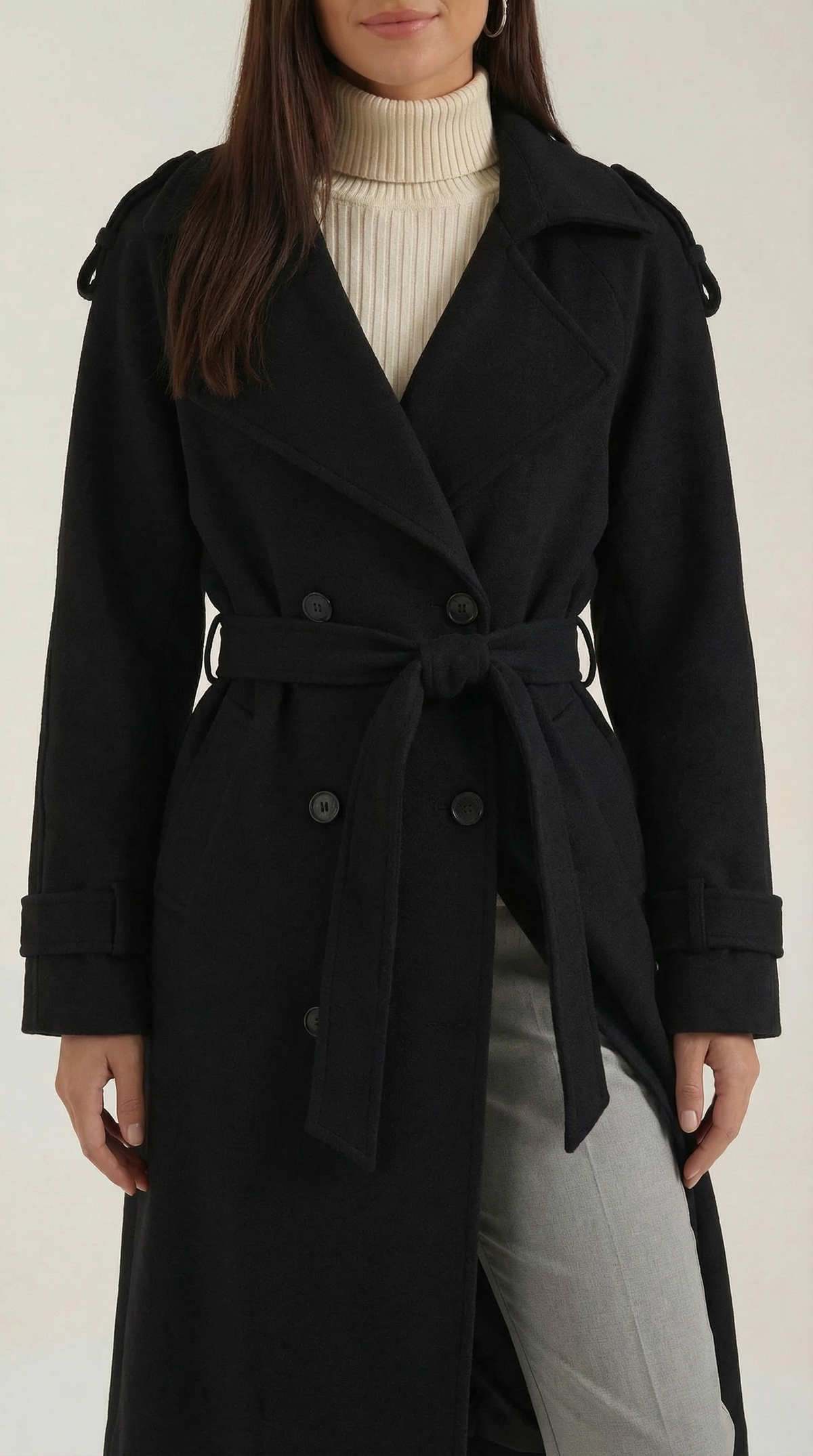 Trenchcoat mit Gürtel und zweireihiger Knopfleiste für Damen