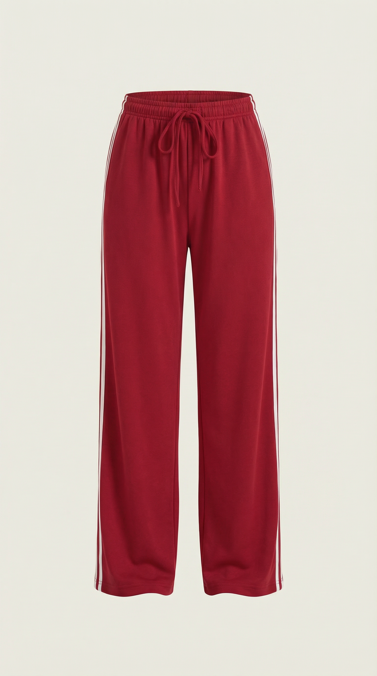 Trainerhose mit weitem Bein, Seitenstreifen und Kordelzug für Damen