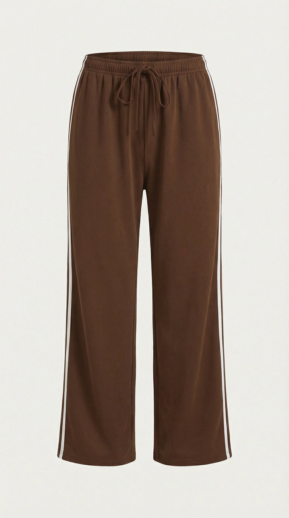 Trainerhose mit weitem Bein, Seitenstreifen und Kordelzug für Damen