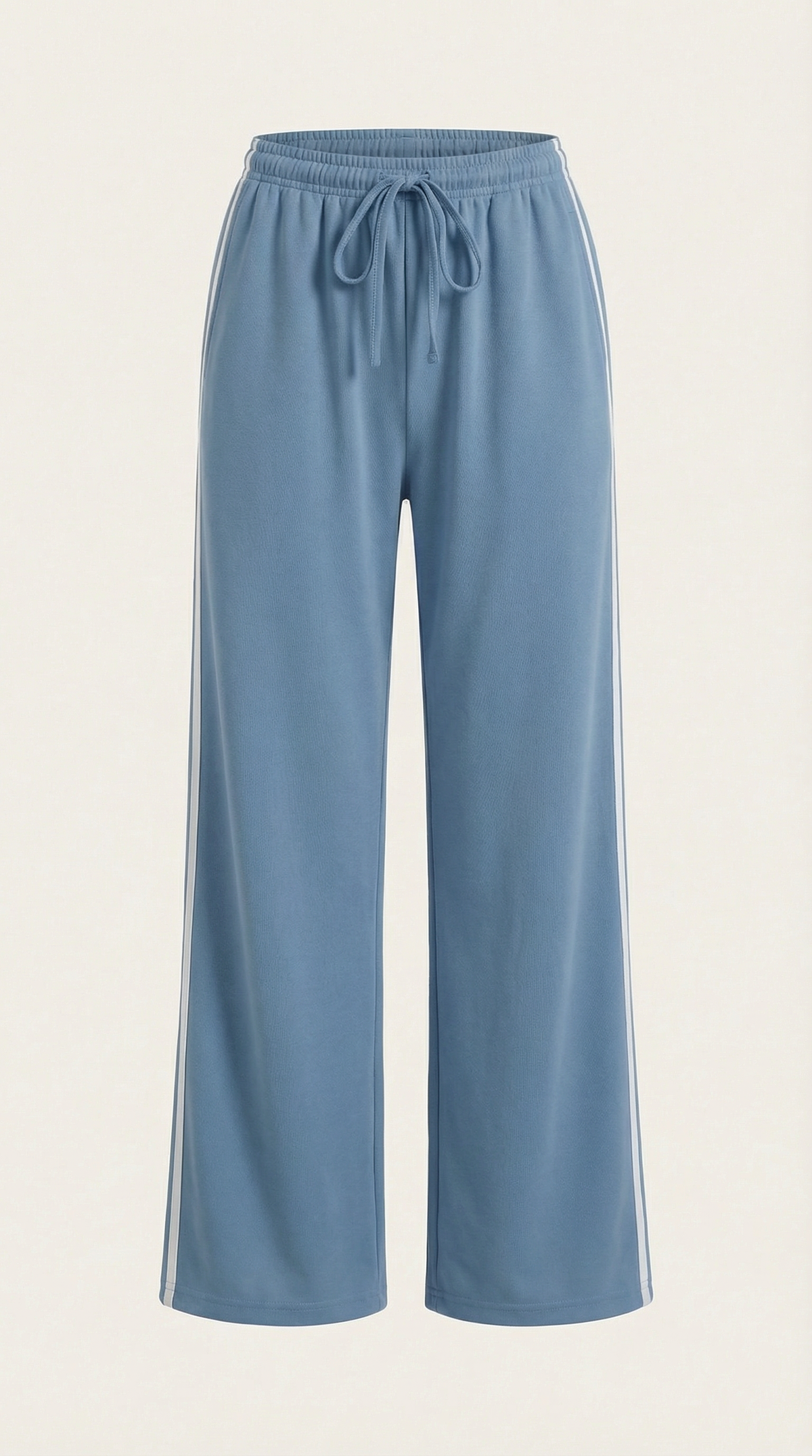 Trainerhose mit weitem Bein, Seitenstreifen und Kordelzug für Damen