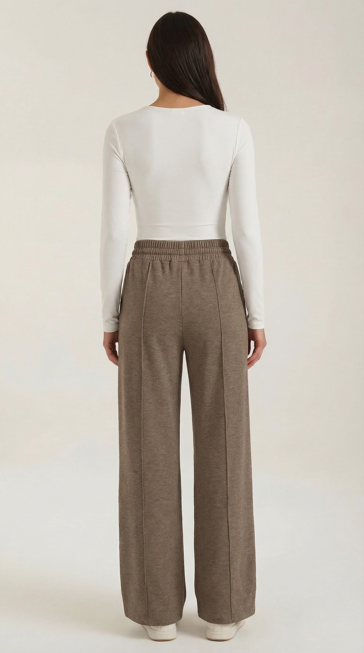 Weite Hose mit Kordelzug und Bügelfalten für Damen