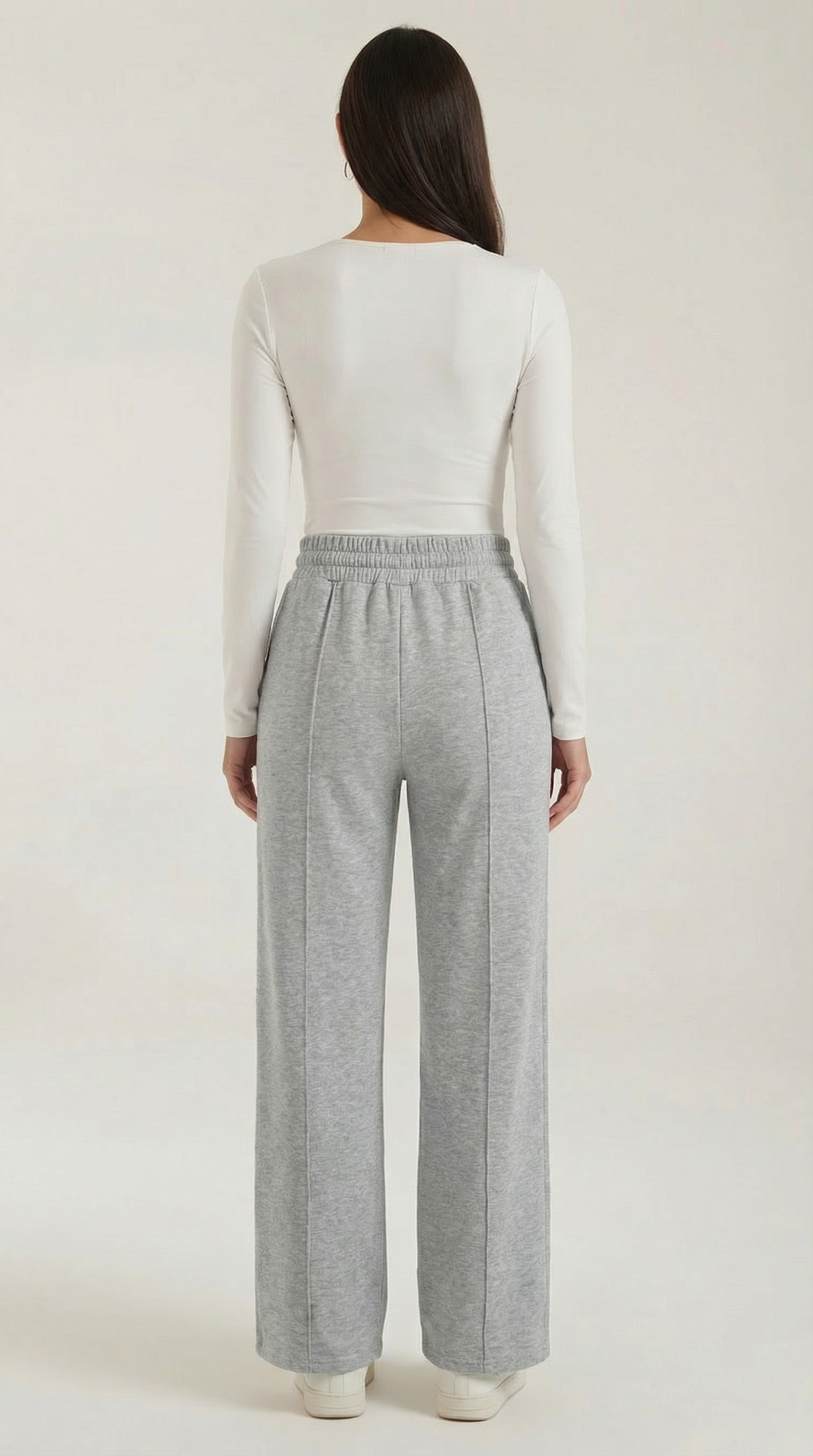 Weite Hose mit Kordelzug und Bügelfalten für Damen