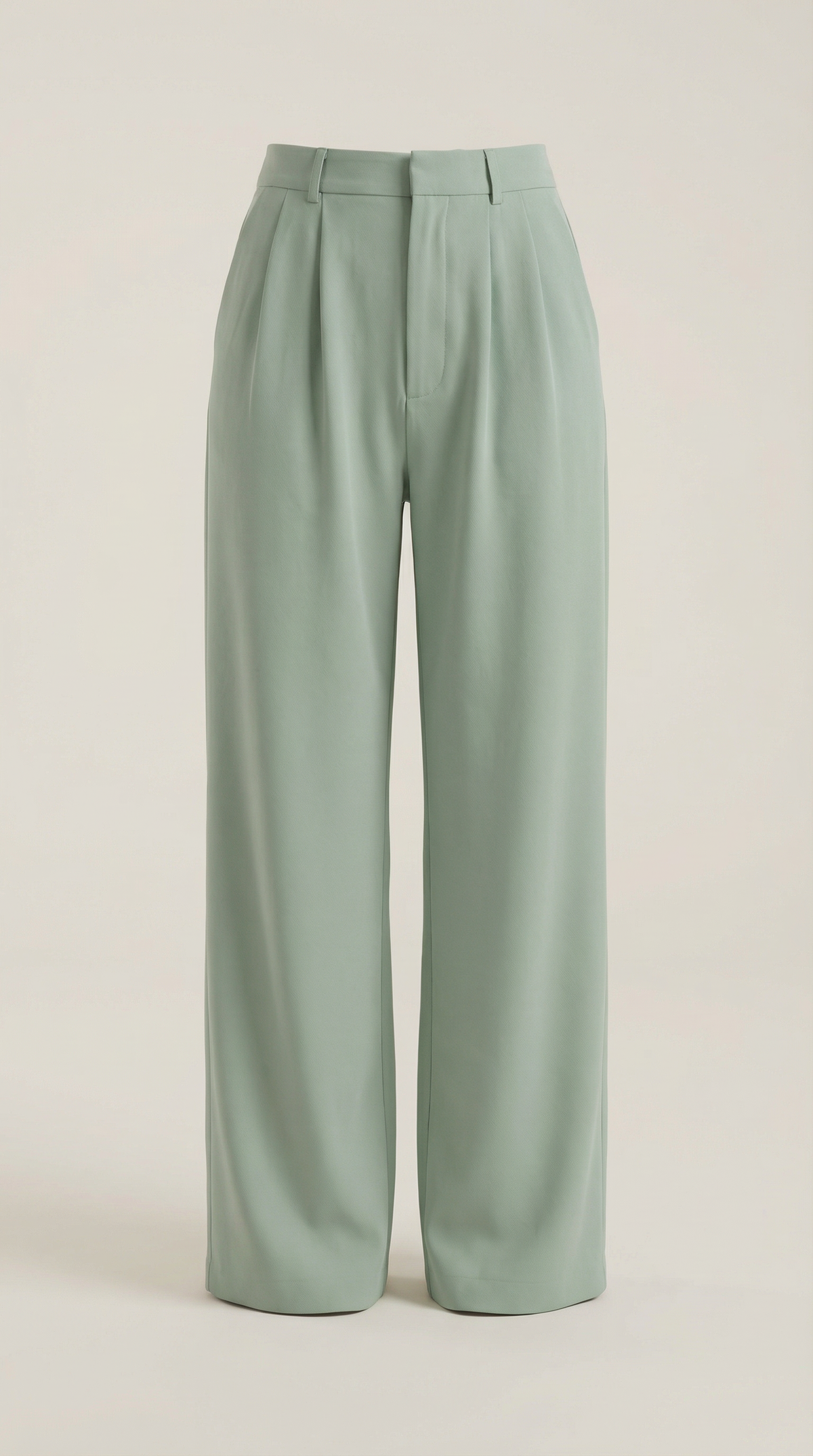 Stoffhose mit Bundfalten, hohem Bund und weitem Bein für Damen
