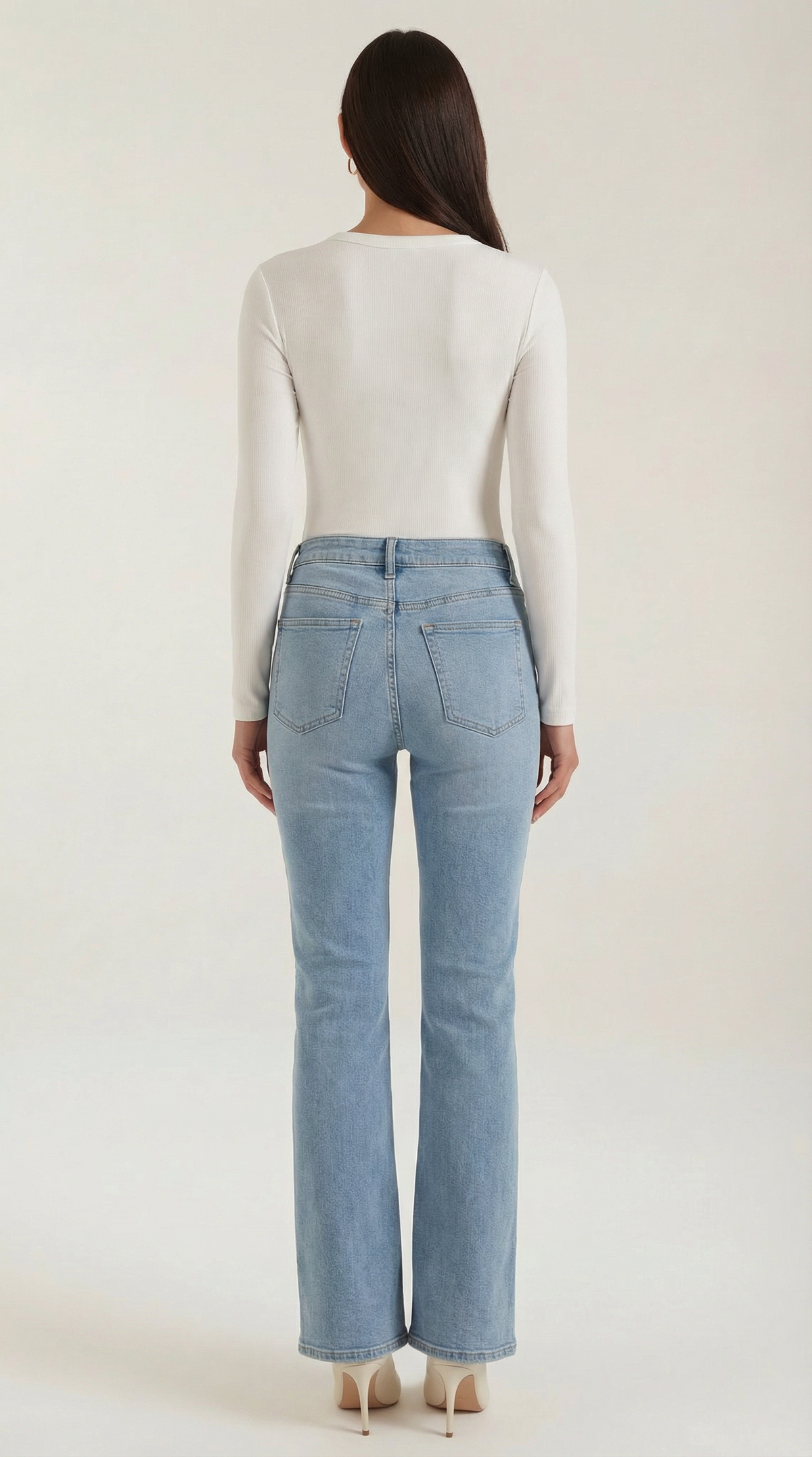 Langarmshirt mit Rundhalsausschnitt in Rippstruktur für Damen