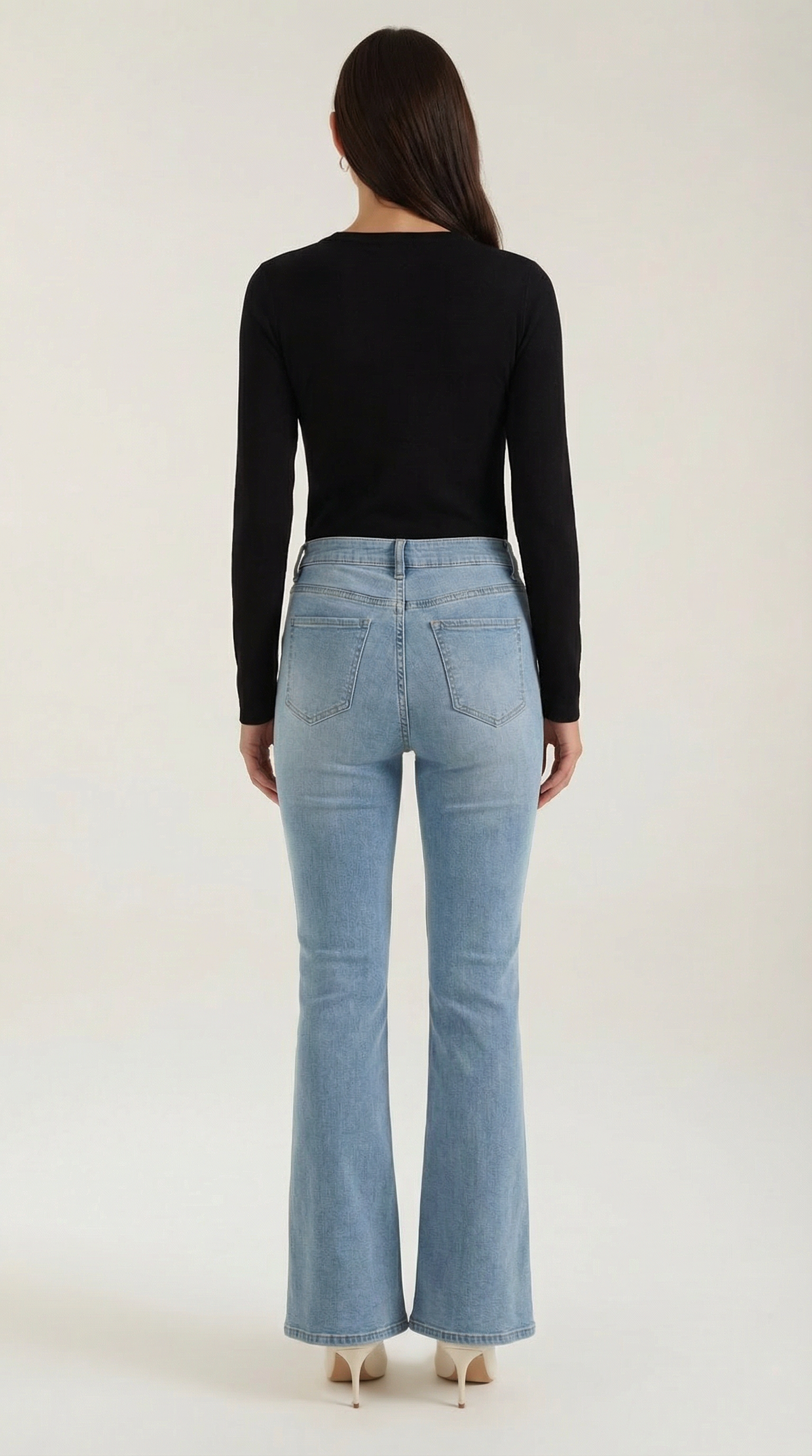Langarmshirt mit Rundhalsausschnitt in Rippstruktur für Damen
