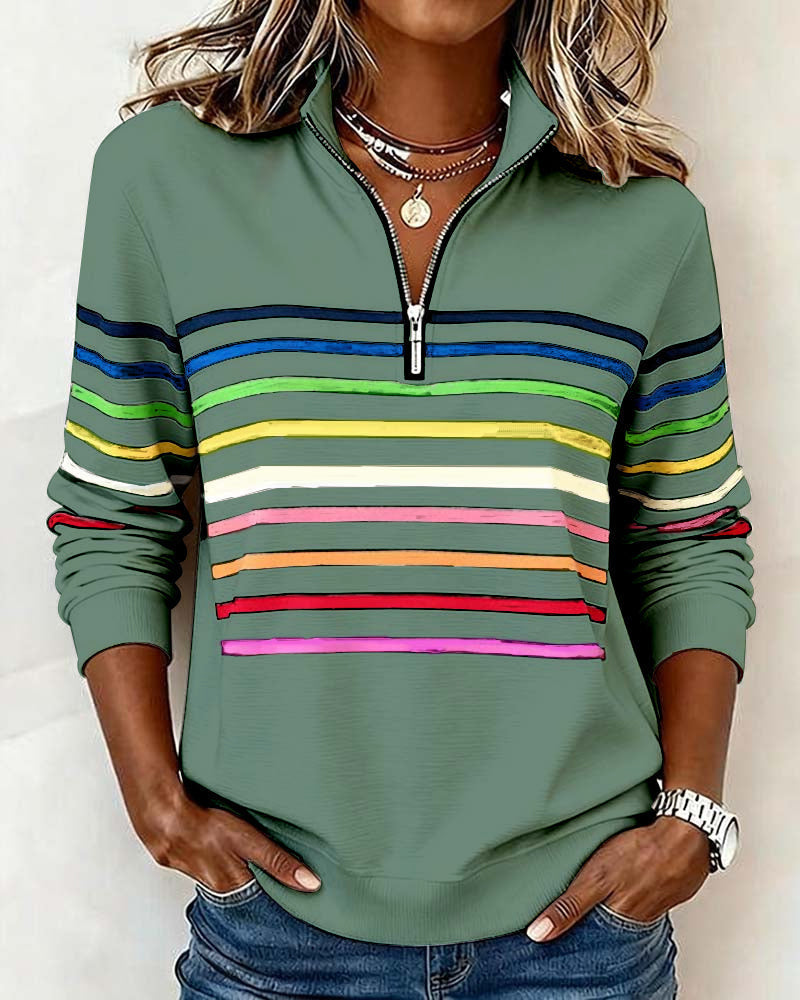 Hoodie Damen aus Baumwollmischung, locker mit Stehkragen