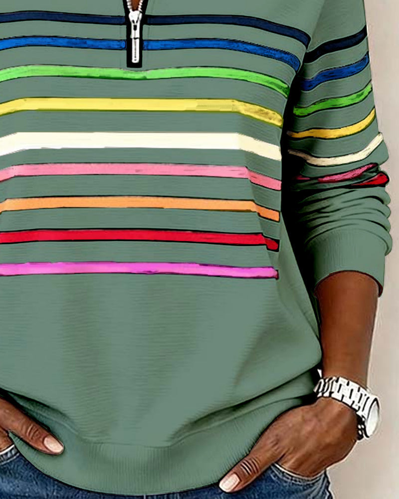 Hoodie Damen aus Baumwollmischung, locker mit Stehkragen