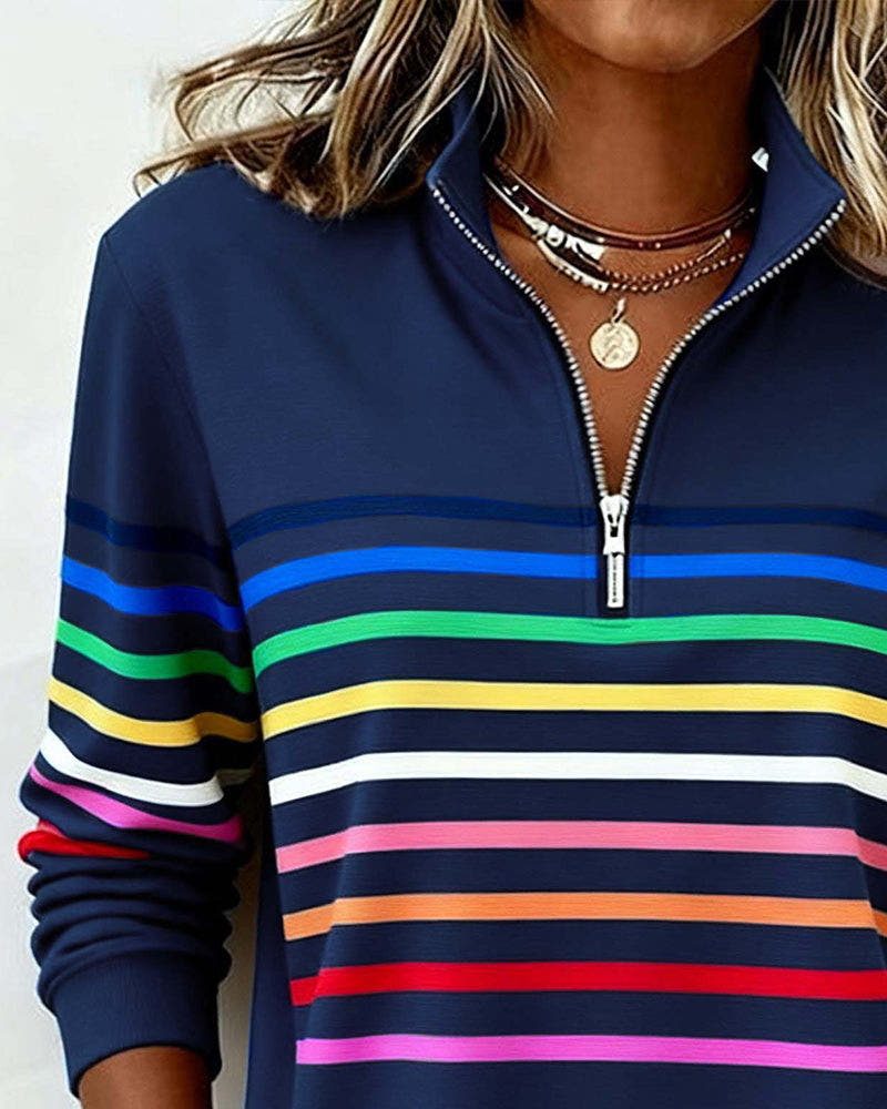 Hoodie Damen aus Baumwollmischung, locker mit Stehkragen