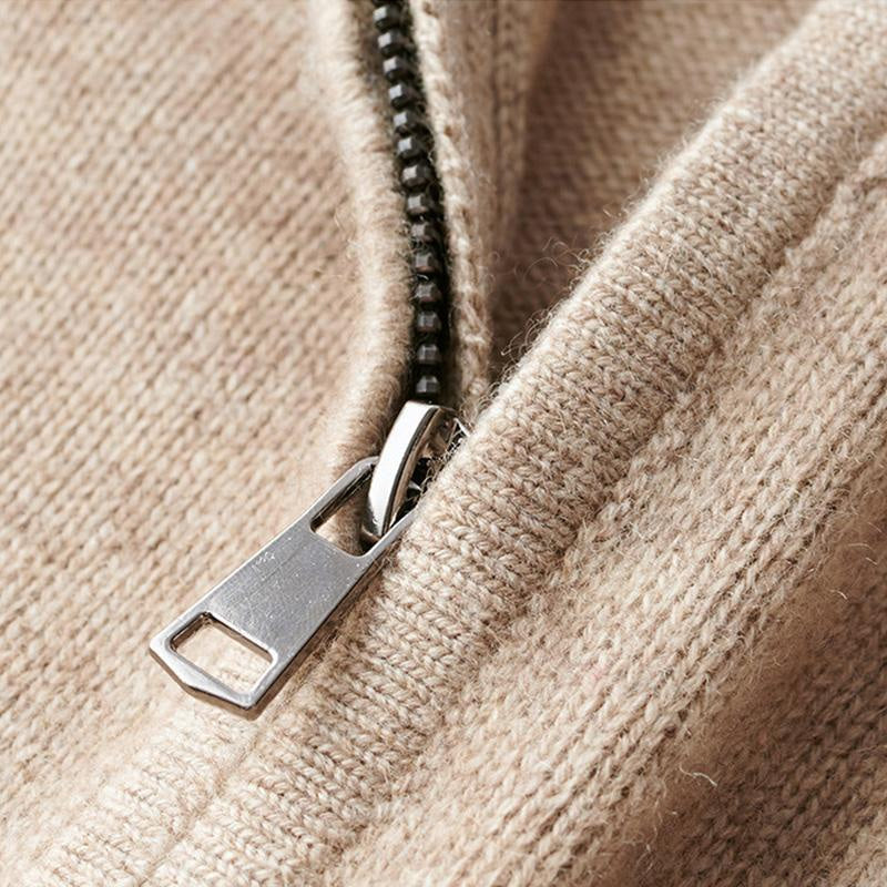 Hoodie Herren atmungsaktiv mit Stehkragen und kurzem Reissverschluss