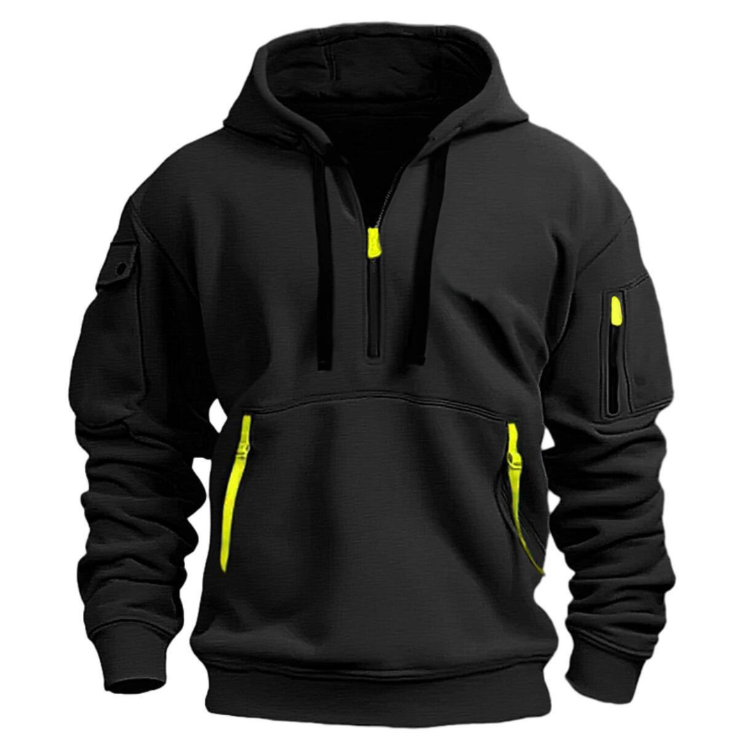 Hoodie Herren mit Reissverschlusstaschen, weich für die Freizeit
