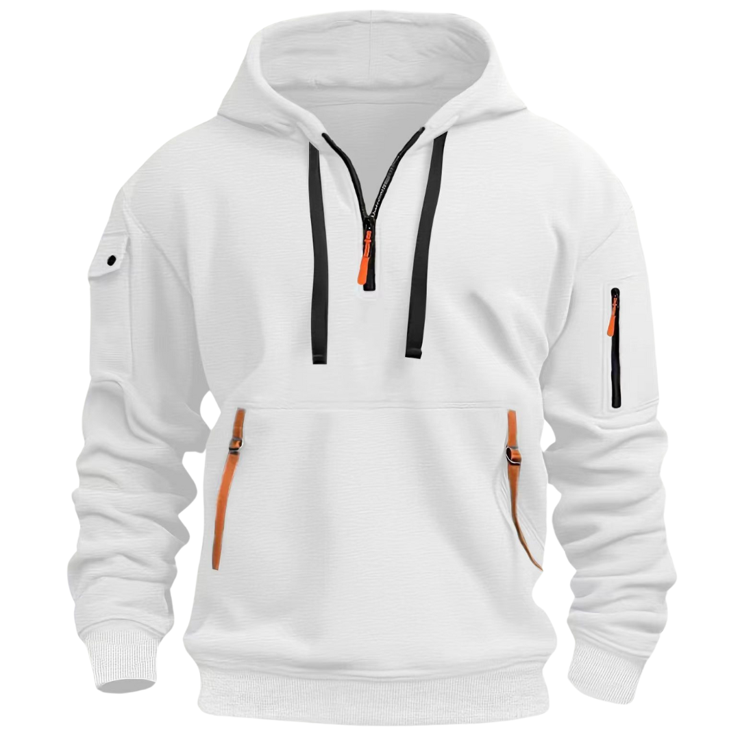 Hoodie Herren mit Reissverschlusstaschen, weich für die Freizeit
