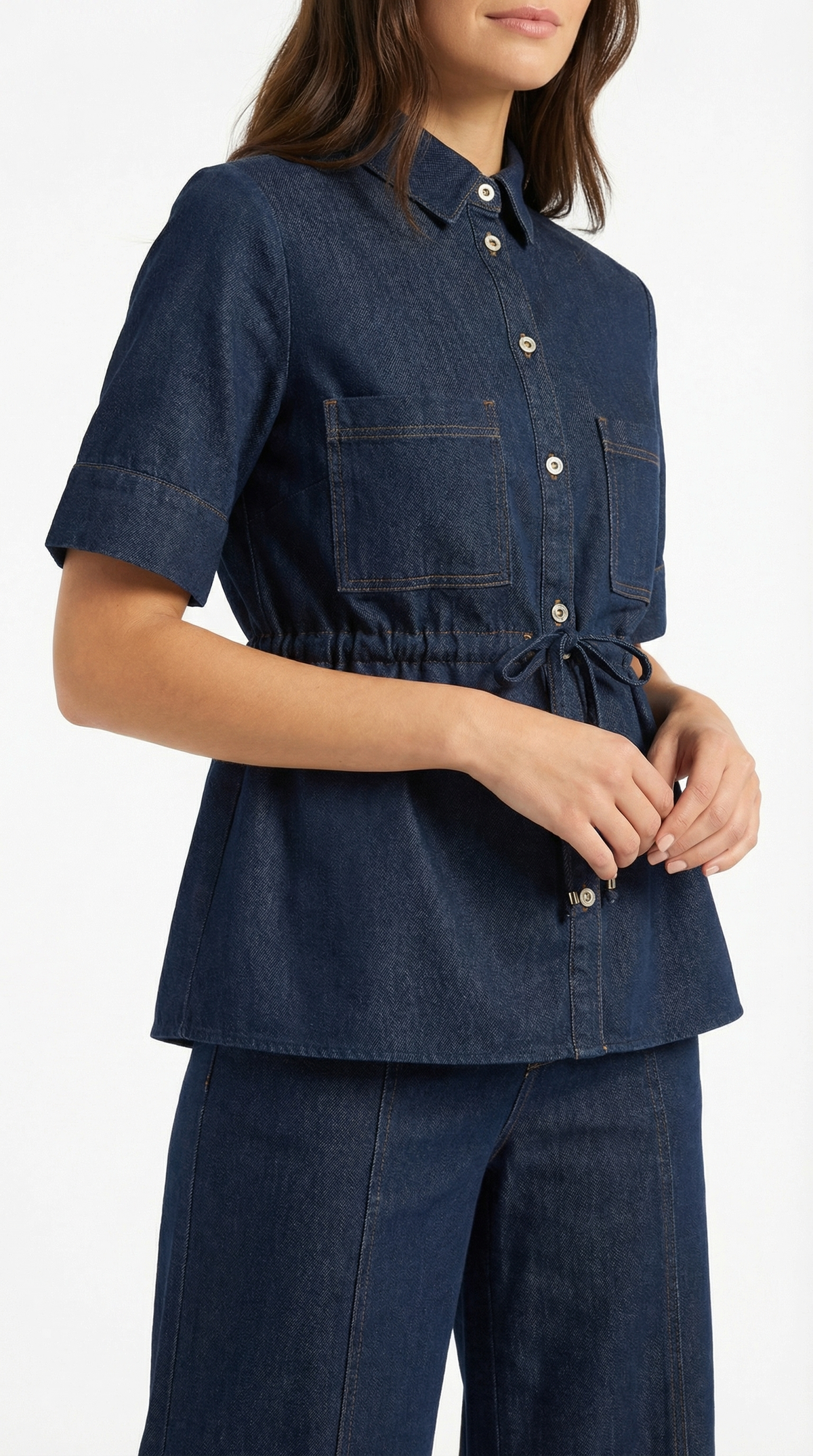 Jeans mit weitem Bein und hoher Taille für Damen
