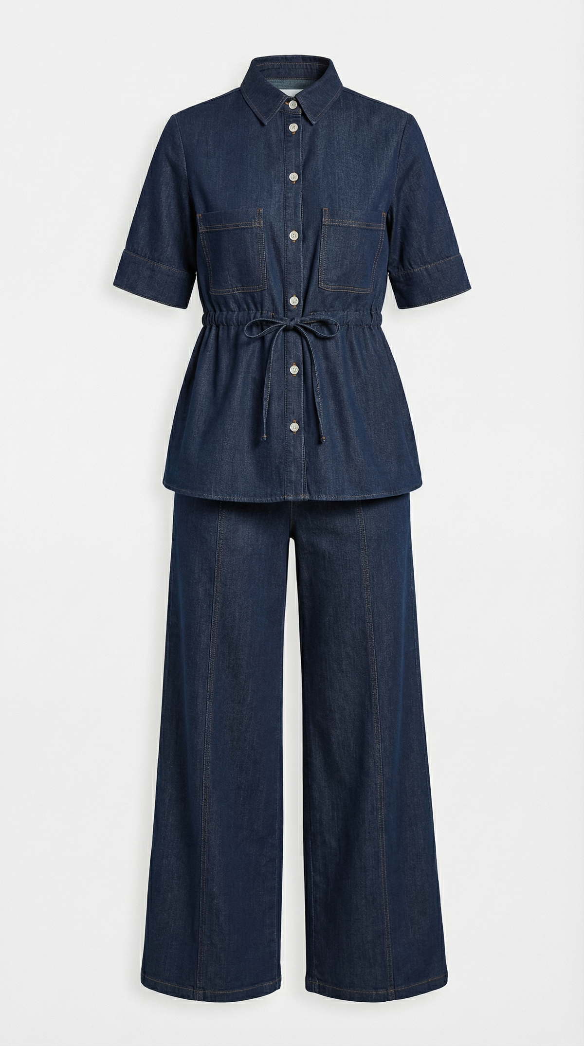 Jeans mit weitem Bein und hoher Taille für Damen