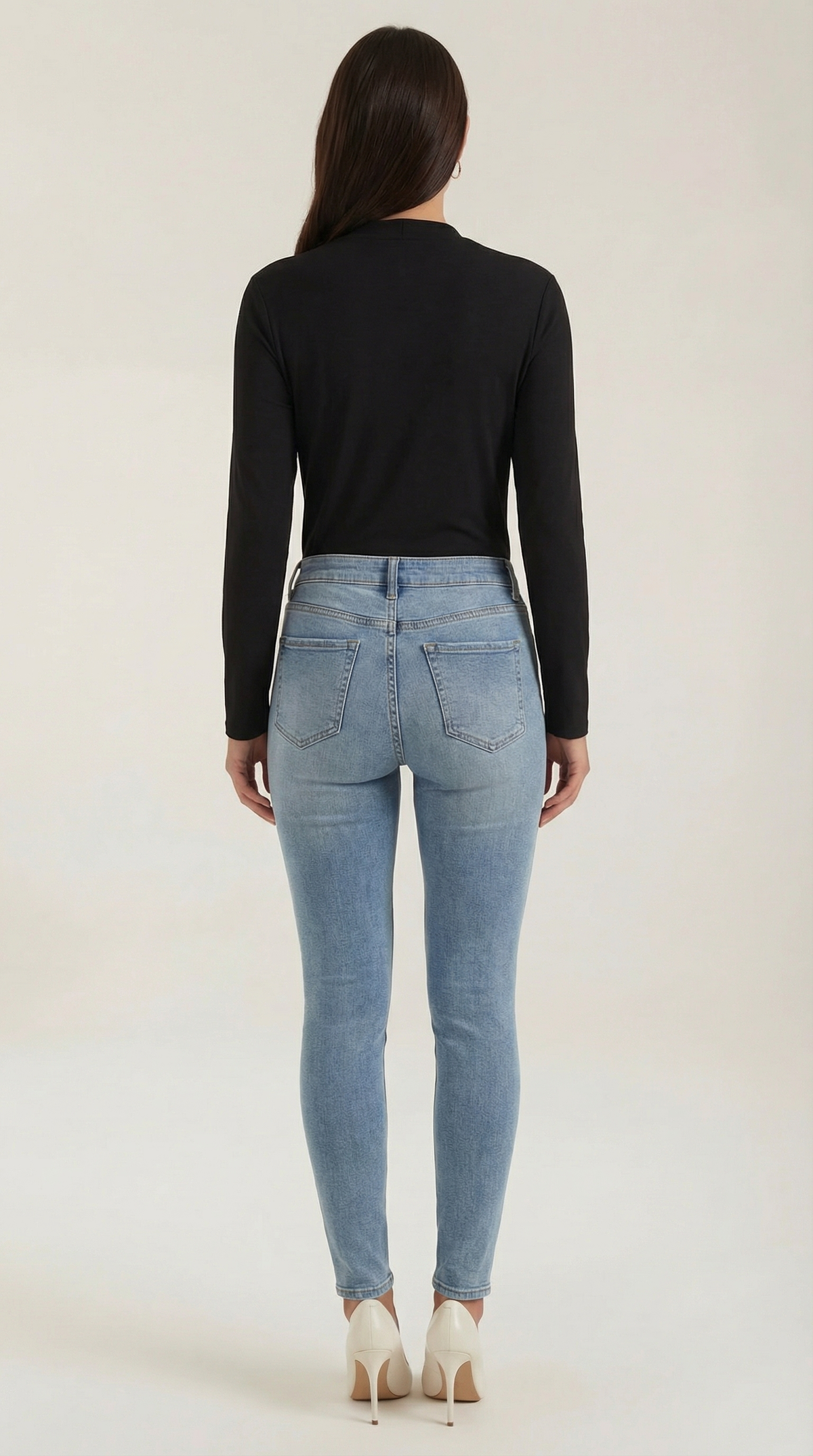 Bluse mit Knotendetail, Stehkragen und langen Ärmeln für Damen