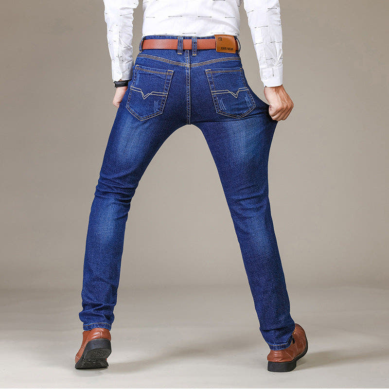 Jeans Herren elastisch, schmale Passform mit geradem Bein