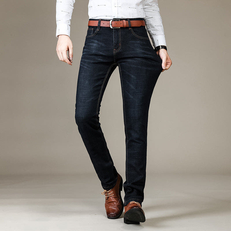 Jeans Herren elastisch, schmale Passform mit geradem Bein