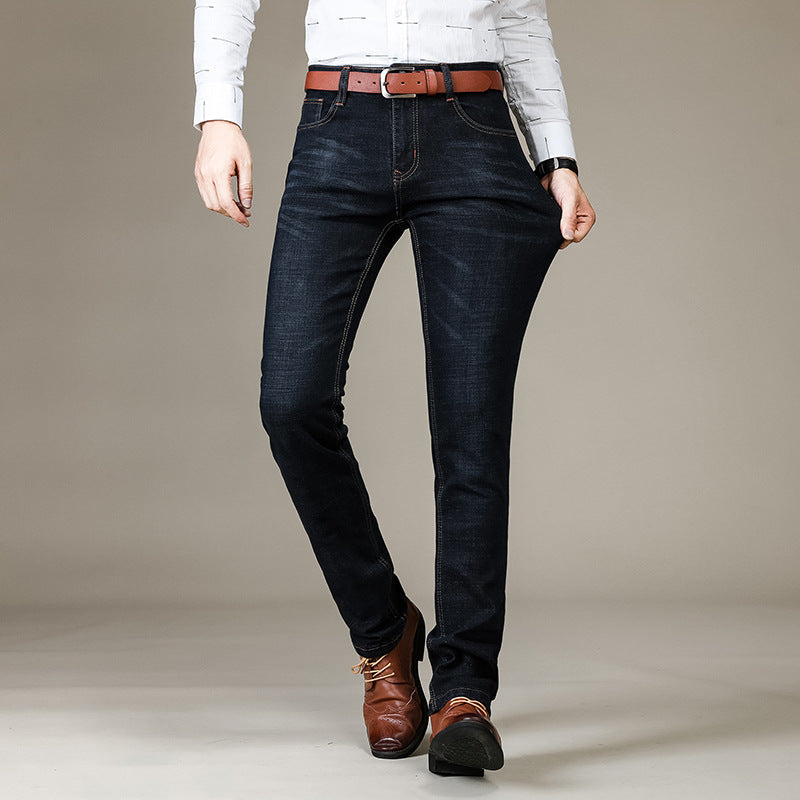 Jeans Herren elastisch, schmale Passform mit geradem Bein