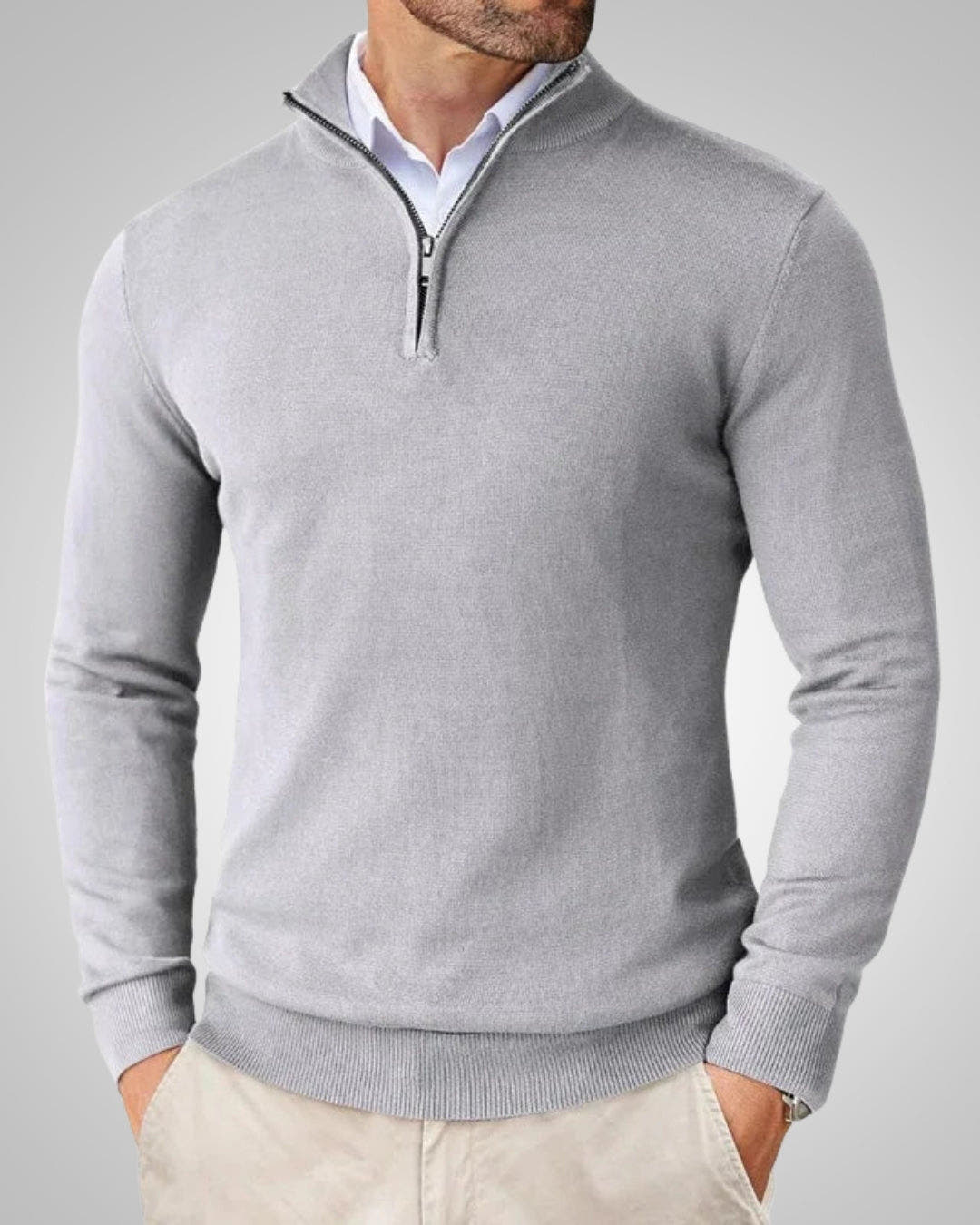 Kaschmirpullover Herren in glattem Strick, reguläre Passform