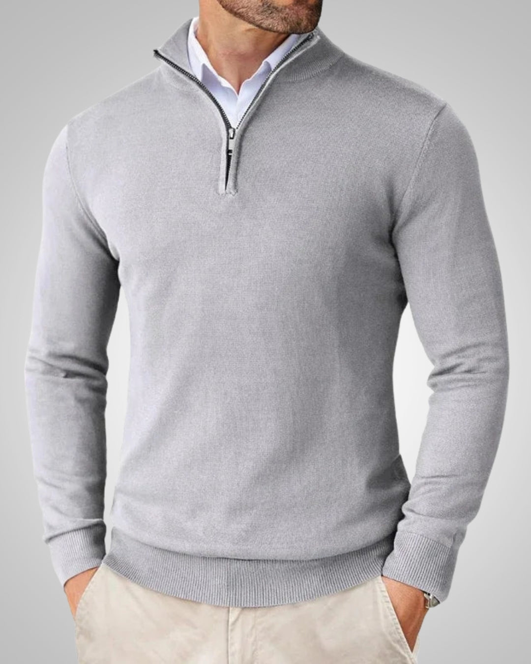 Kaschmirpullover Herren in glattem Strick, reguläre Passform