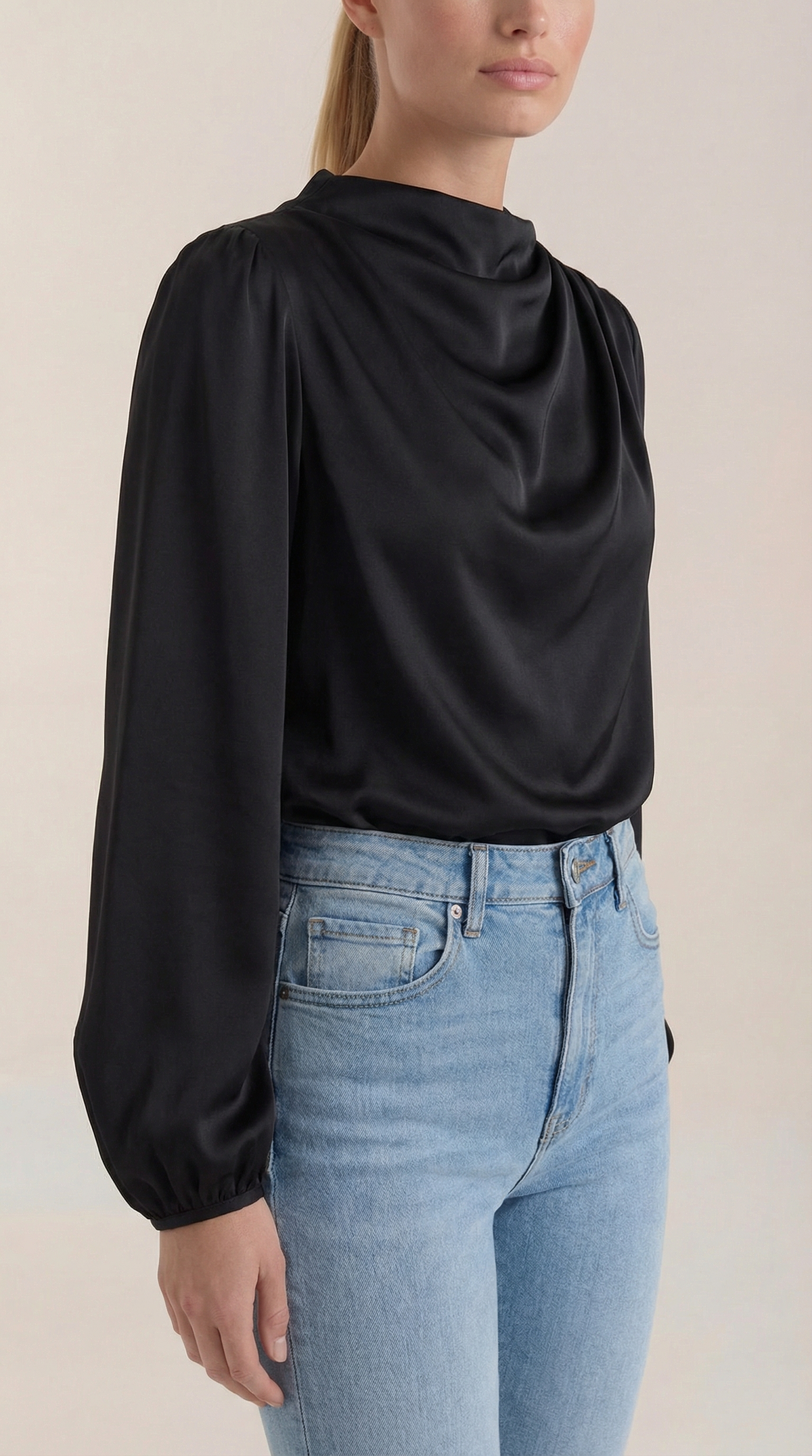 Bluse mit Drapierung und Raffung am Ausschnitt für Damen