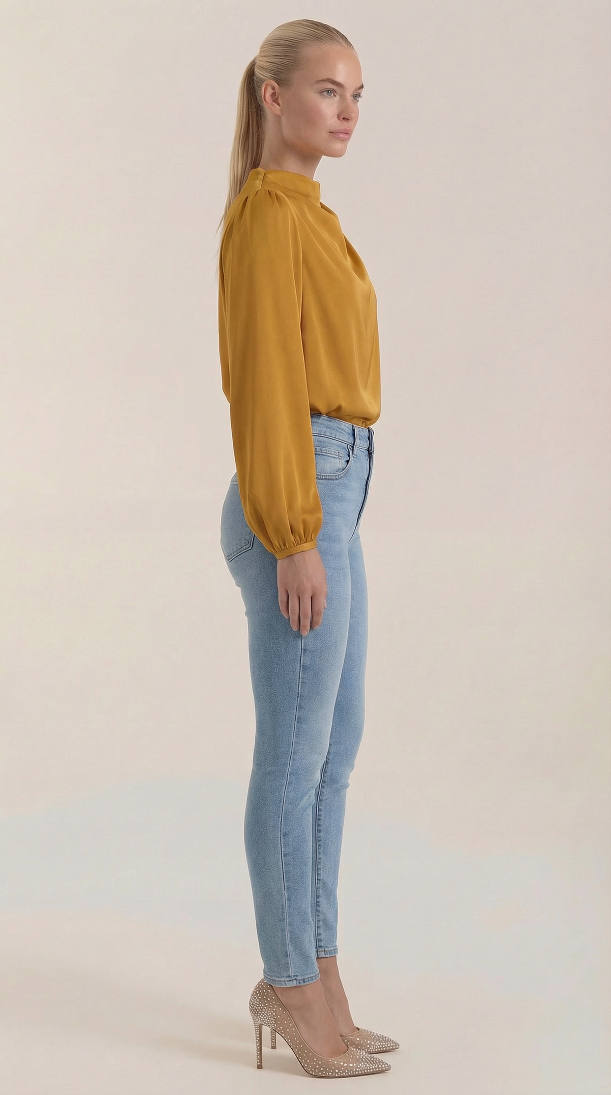 Bluse mit Drapierung und Raffung am Ausschnitt für Damen