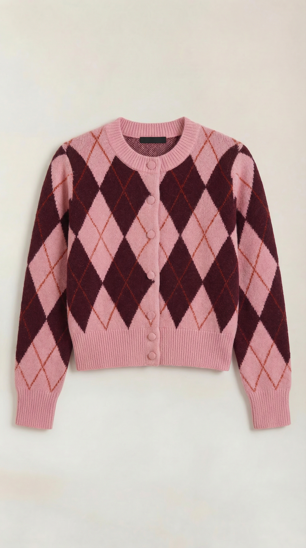 Strickjacke mit Argyle-Muster und Knopfleiste für Damen